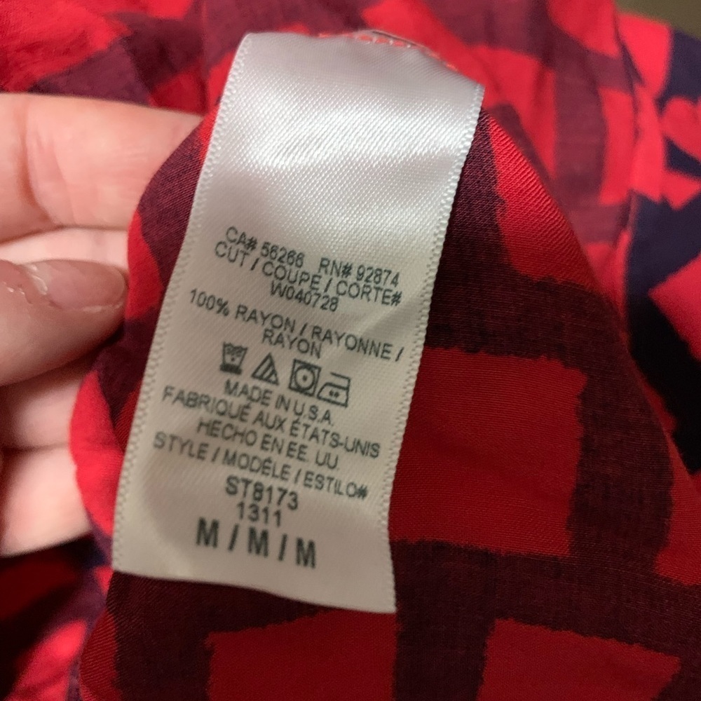 Splendid red patterned blouse - Picture 5 of 5